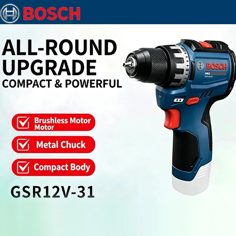 Power Tools For Woodworking - Wiertarka elektryczna Bosch GSR 12V-31 bezszczotkowa,