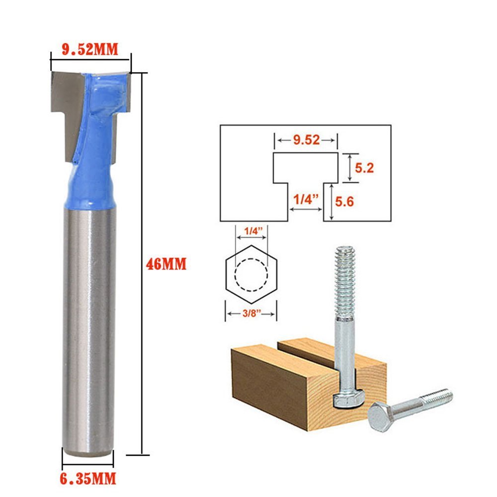 Power Tools For Woodworking - Frez trzpieniowy do rowków T A11I,